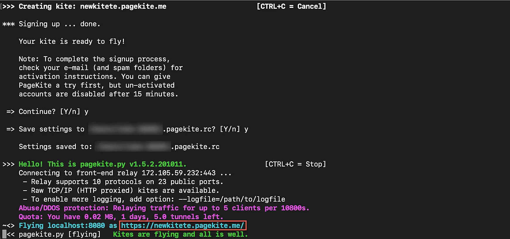 catalyst_tunneling_pagekite_tunneling_URL