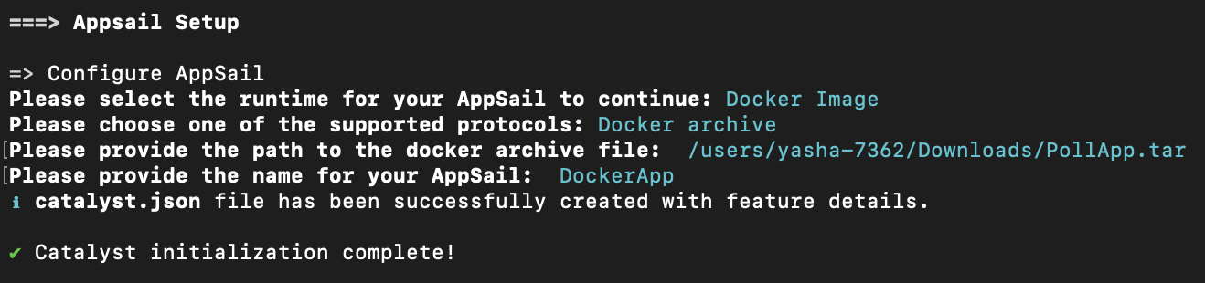 catalyst_cli_appsail_init_1