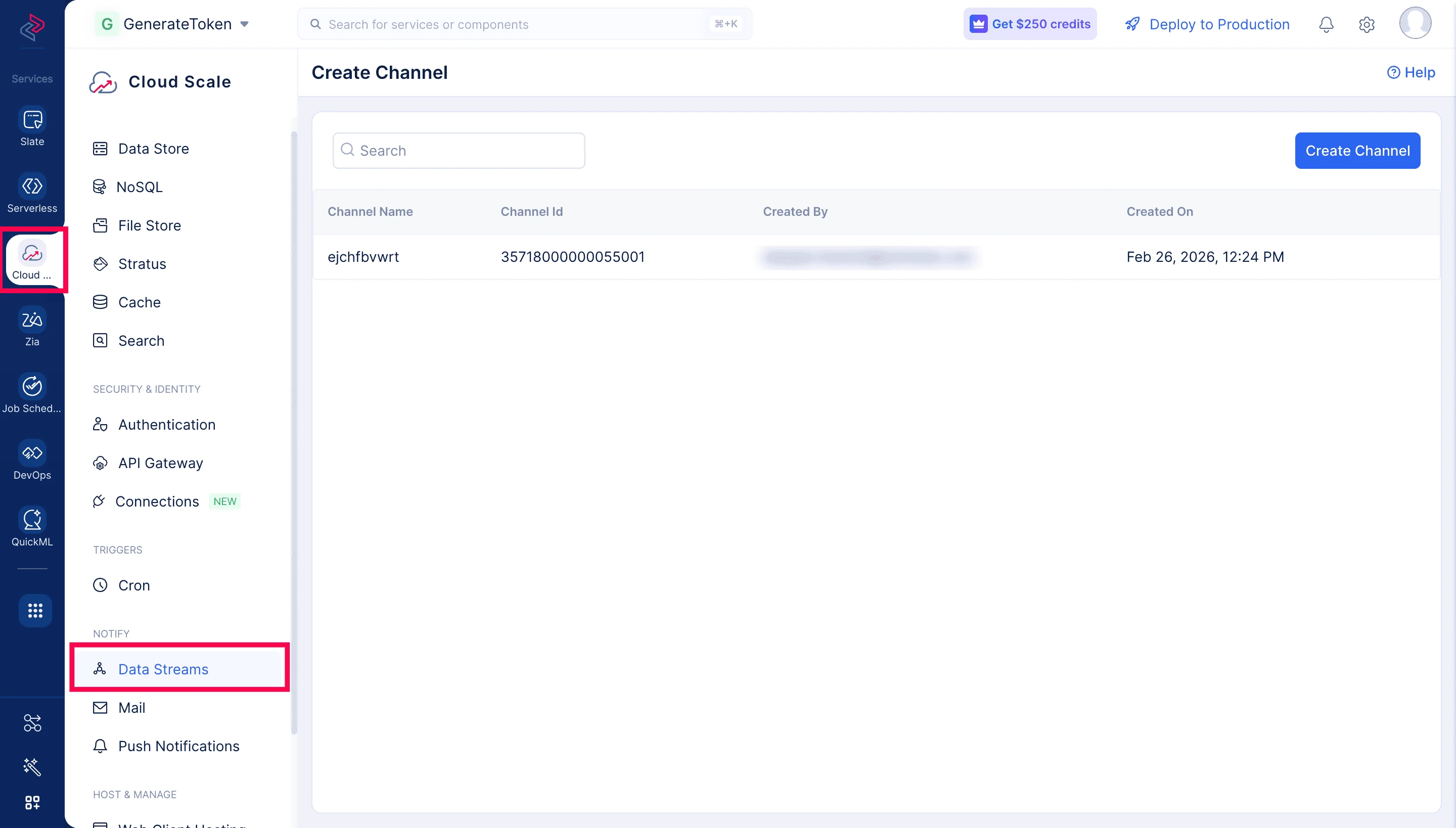 Navigate to Data Streams in Catalyst Console