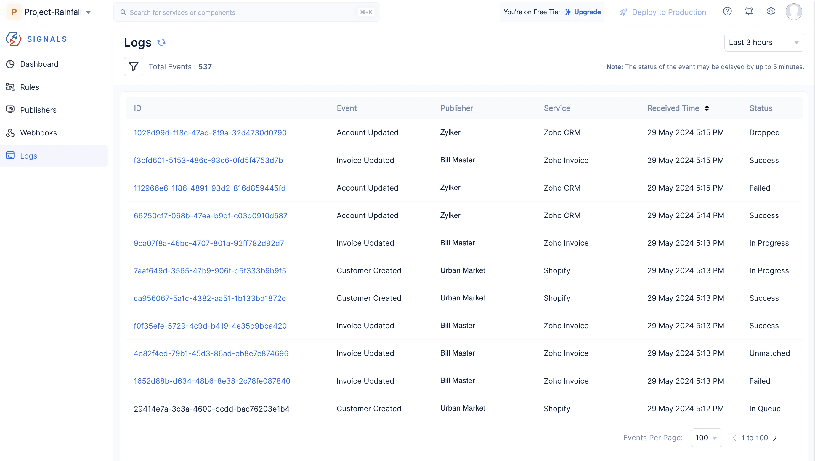 Logs Home Page