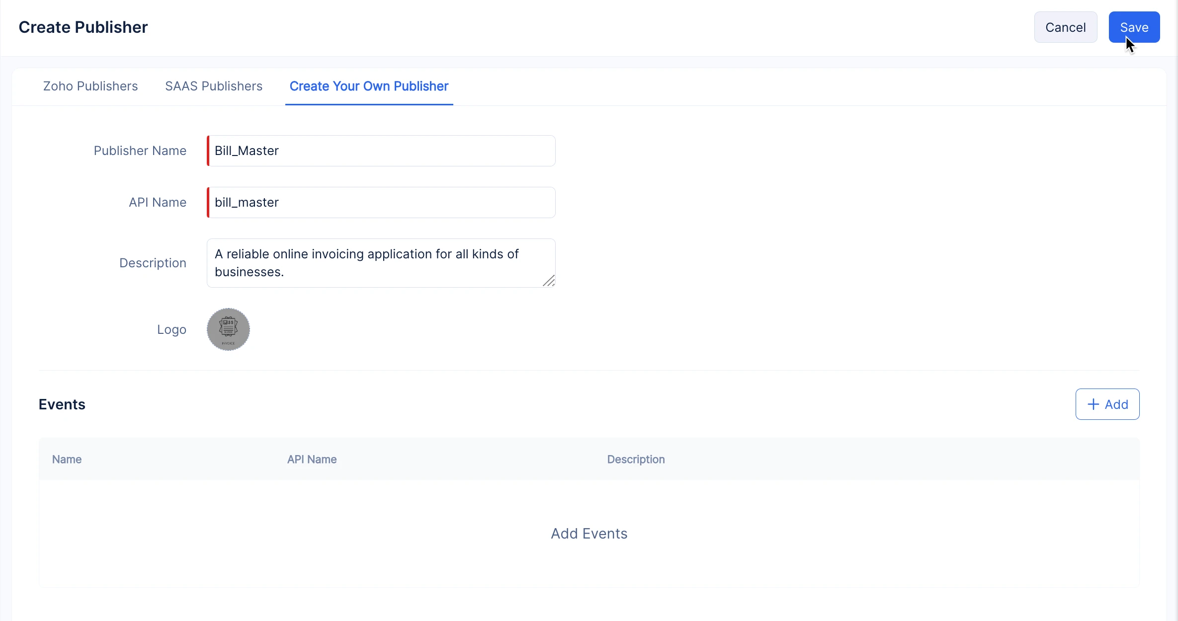 Creating a Custom Publisher