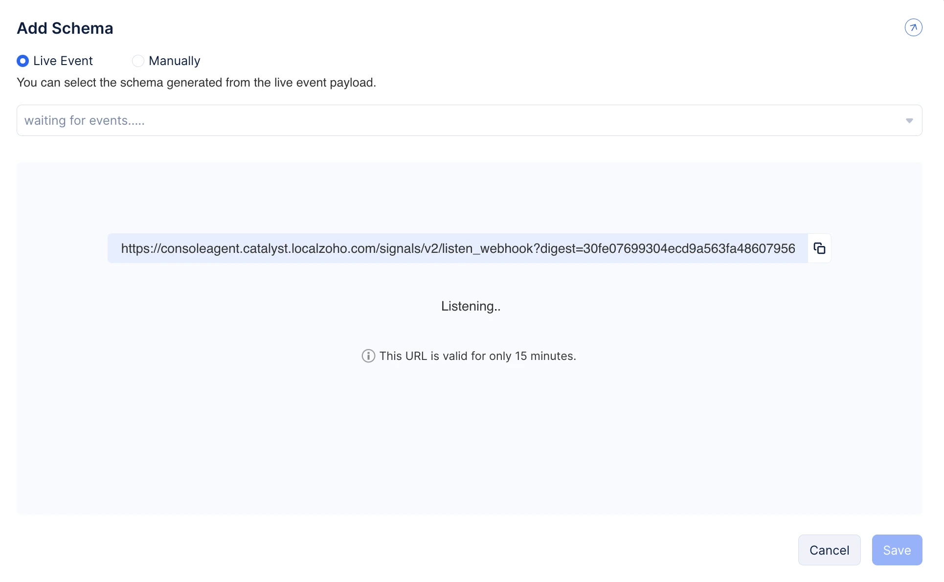 Generating Event Schema