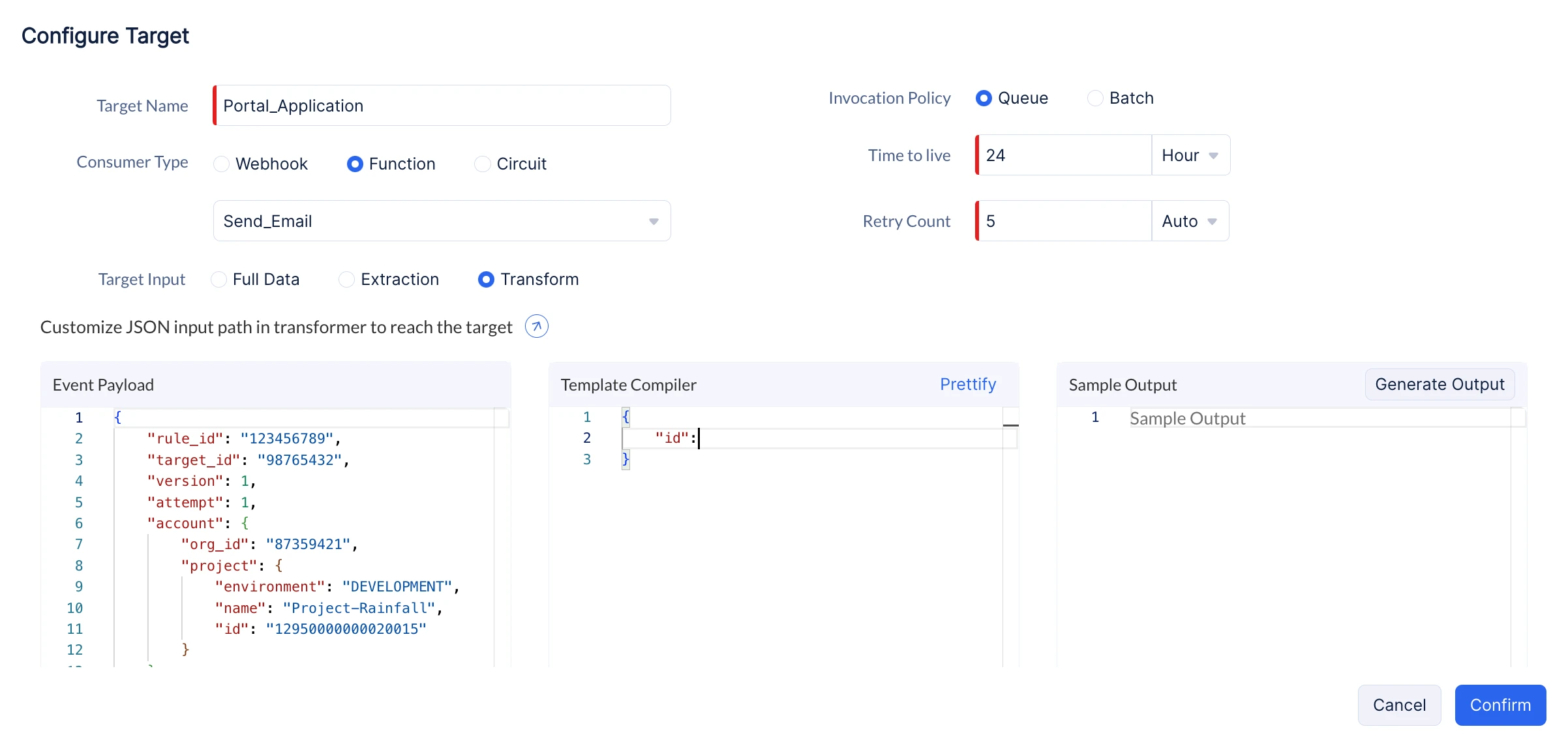 Building a custom JSON body