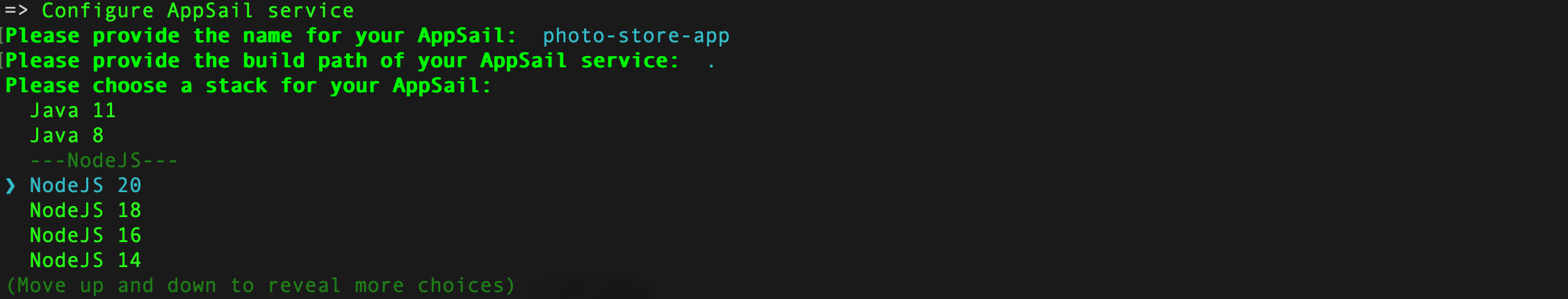 catalyst_tutorials_photostore_cli_appsail_func_stack